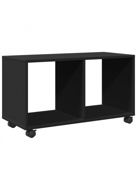 Mobiletto con Ruote Nero 72x33x42,5 cm in Truciolato
