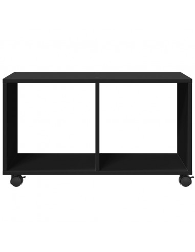 Mobiletto con Ruote Nero 72x33x42,5 cm in Truciolato