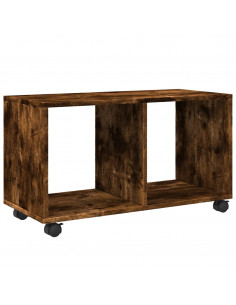 Mobiletto con Ruote Rovere Fumo 72x33x42,5 cm in Truciolato 2