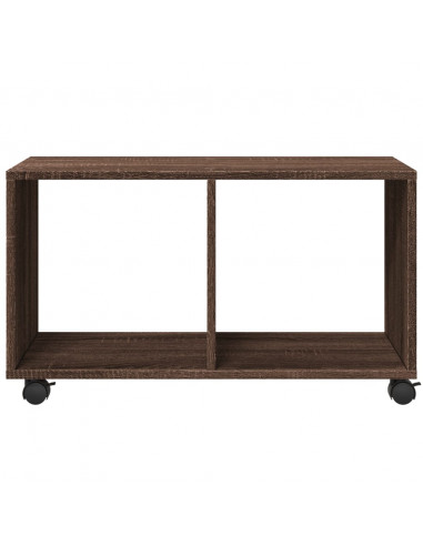 Mobiletto con Ruote Rovere Marrone 72x33x42,5 cm in Truciolato
