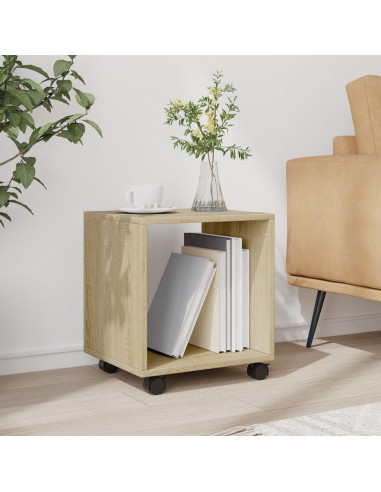 Mobiletto con Ruote Rovere Sonoma 37x33x42,5 cm in Truciolato