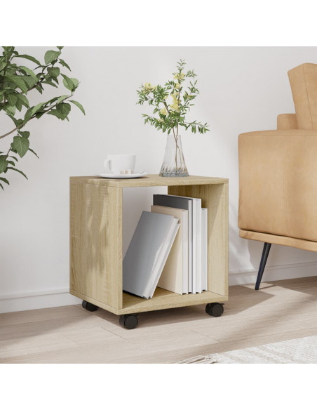 Mobiletto con Ruote Rovere Sonoma 37x33x42,5 cm in Truciolato
