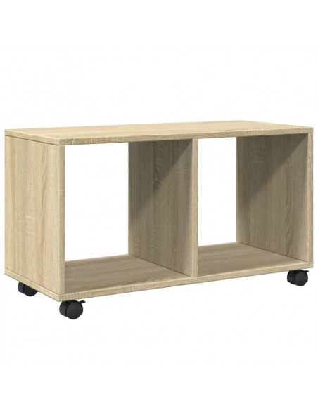Mobiletto con Ruote Rovere Sonoma 72x33x42,5 cm in Truciolato