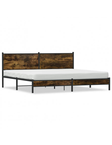 Giroletto senza Materaso in Metallo Rovere Fumo 193x203 cm