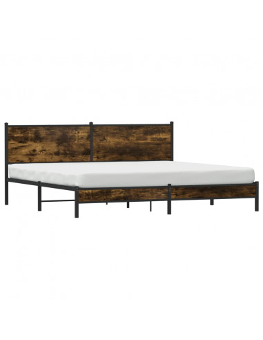 Giroletto senza Materaso in Metallo Rovere Fumo 193x203 cm