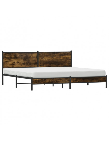 Giroletto senza Materaso in Metallo Rovere Fumo 193x203 cm