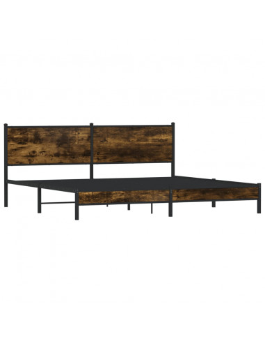 Giroletto senza Materaso in Metallo Rovere Fumo 193x203 cm