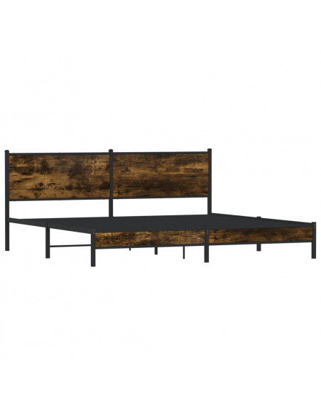 Giroletto senza Materaso in Metallo Rovere Fumo 193x203 cm