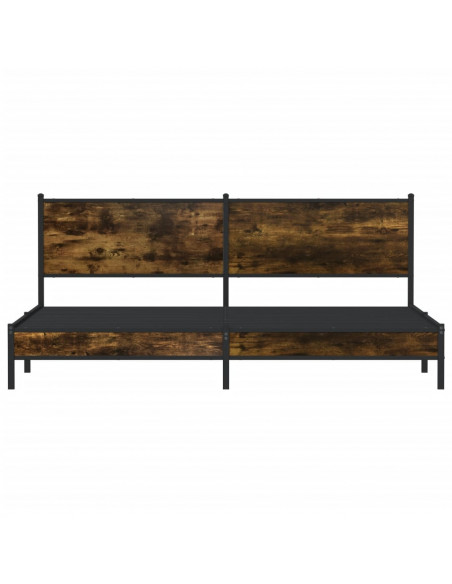 Giroletto senza Materaso in Metallo Rovere Fumo 193x203 cm