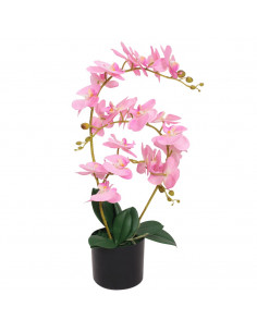 Orchidea Artificiale con Vaso 65 cm Rosa