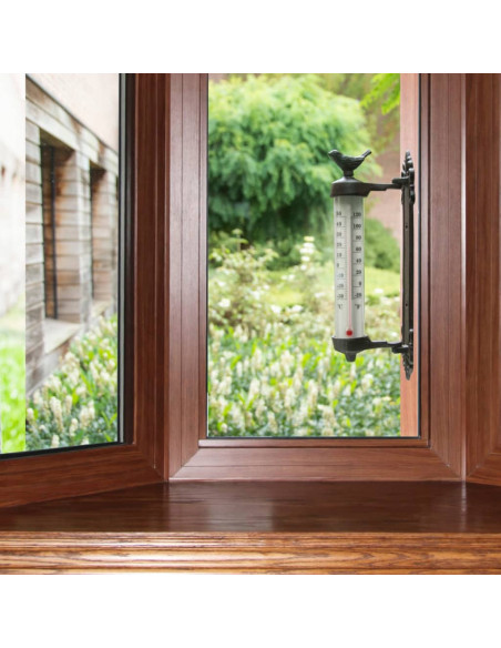 Esschert Design Termometro da Parete in Ghisa Marrone BR20
