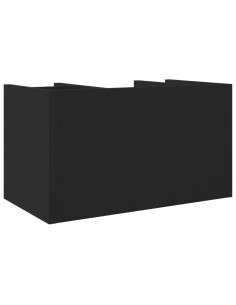 Organizer da Scrivania Nero 44,5x24x25 cm in Legno Multistrato