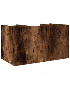 Organizer Scrivania Rovere Fumo 44,5x24x25cm Legno Multistrato