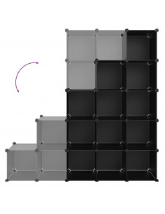 Organizzatore Portaoggetti con 15 Cubi Trasparenti in PP