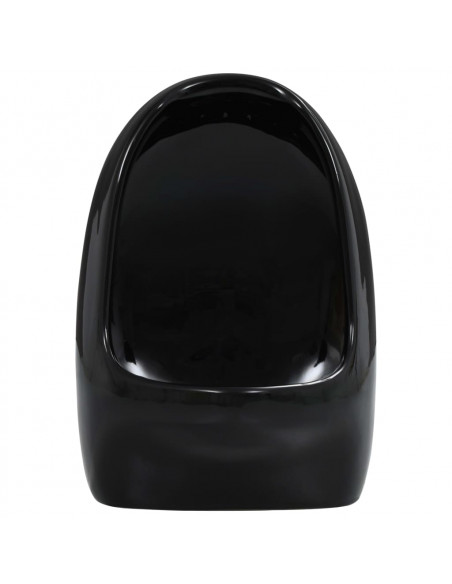 Orinatoio Sospeso con Sciacquone in Ceramica Nero
