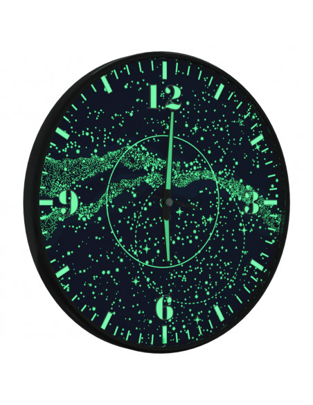 Orologio a Parete con Ore e Lancette Luminose Blu Ø30 cm