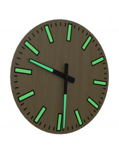 Orologio a Parete con Ore e Lancette Luminose Giallo Ø30 cm