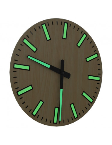 Orologio a Parete con Ore e Lancette Luminose Giallo Ø30 cm
