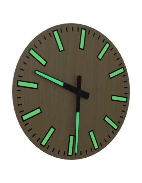Orologio a Parete con Ore e Lancette Luminose Giallo Ø30 cm