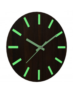 Orologio a Parete con Ore e Lancette Luminose Marrone Ø30 cm