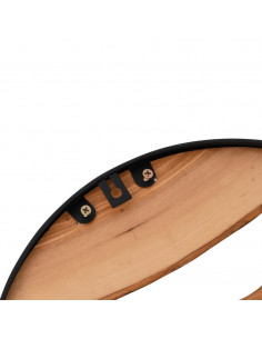 Orologio a Parete Marrone Ø35 cm in Ferro e Legno di Ulivo