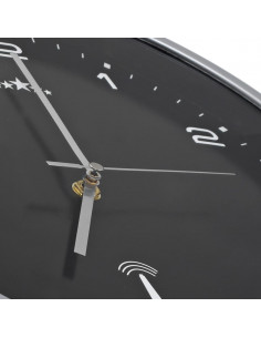 Orologio a Parete Radiocontrollato Movimento Quarzo 31 cm Nero