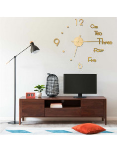 Orologio da Parete 3D Design Moderno Oro 100 cm XXL