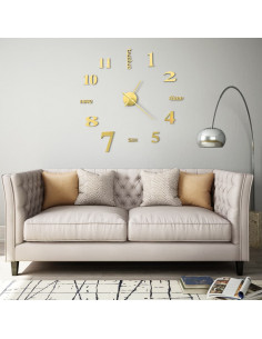 Orologio da Parete 3D in Stile Moderno 100cm XXL Oro