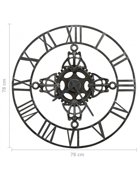 Orologio da Parete Argento 78 cm in Metallo