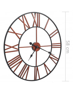 Orologio da Parete in Metallo 58 cm Rosso