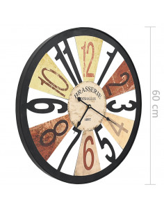 Orologio da Parete in Metallo 60 cm Multicolore