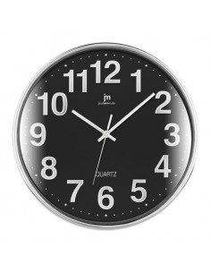 Orologio da parete Lowell 00816N JUSTAMINUTE Nero e Cromo