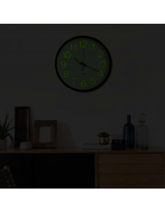 Orologio da Parete Luminoso Nero 30 cm