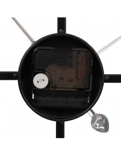 Orologio da Parete Nero Ø50 cm in Ferro