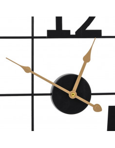 Orologio da Parete Nero Ø50 cm in Ferro