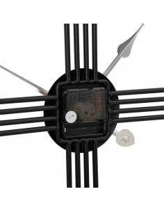 Orologio da Parete Nero Ø60 cm in Ferro