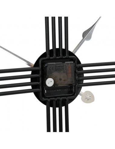 Orologio da Parete Nero Ø60 cm in Ferro