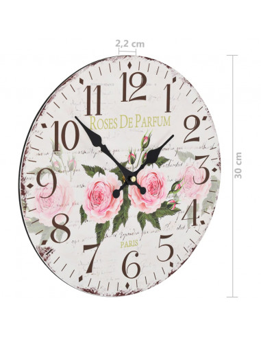 Orologio da Parete Vintage Fiore 30 cm