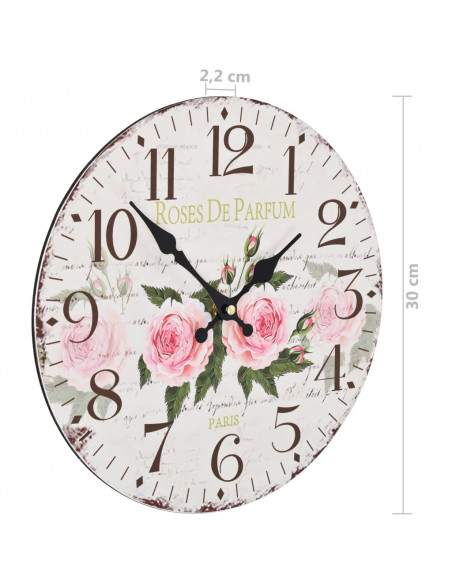 Orologio da Parete Vintage Fiore 30 cm