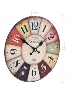 Orologio da Parete Vintage Multicolore 30 cm