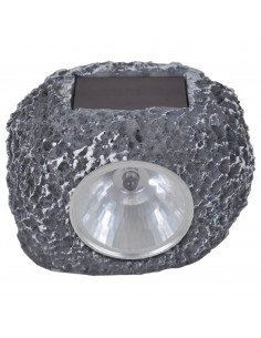 Outdoor Faretti Solari con LED Forma Pietra 12 pz