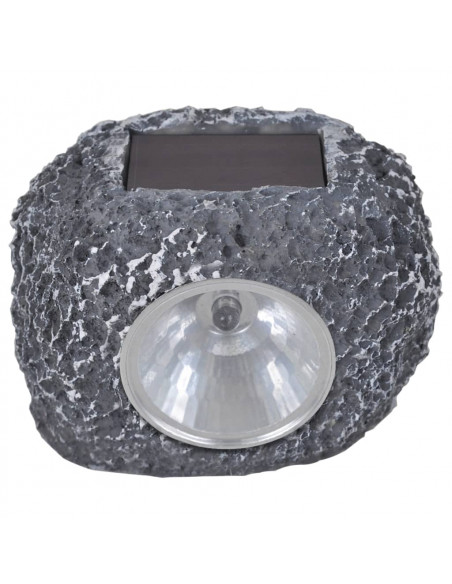 Outdoor Faretti Solari con LED Forma Pietra 12 pz