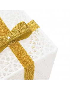 Pacchi di Natale Illuminati 3 pz 64 LED Bianco Caldo