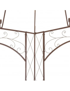 Padiglione da Giardino Marrone Anticato 400x258x378 cm in Ferro