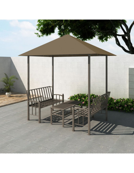 Padiglione Giardino Tavolo e Panche 2,5x1,5x2,4m Talpa 180 g/m²