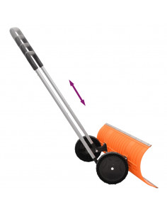 Pala da Neve con Manico Allungabile Arancione 96cm Lama Acciaio