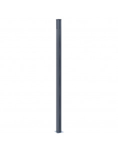 Pali di Recinzione 2 pz Grigio Scuro 185 cm in Alluminio