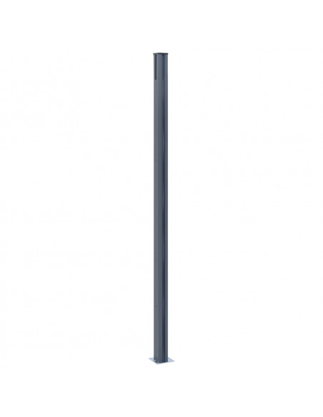 Pali di Recinzione 2 pz Grigio Scuro 185 cm in Alluminio