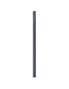 Pali di Recinzione 3 pz Grigio Scuro 185 cm in Alluminio