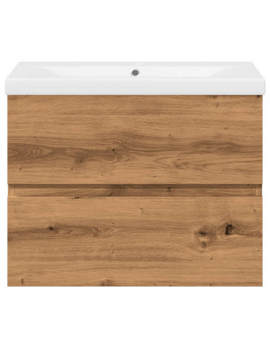 Mobile Bagno Lavabo Integrato Rovere Artigianale 61x39,5x49 cm